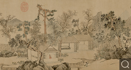 存菊圖并詩卷