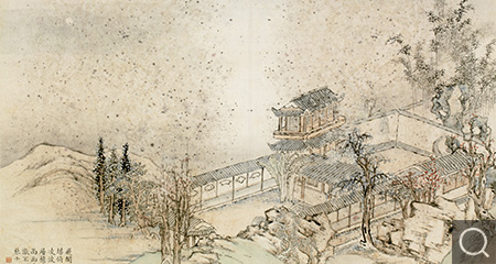 清 畫載月十詠詩意冊